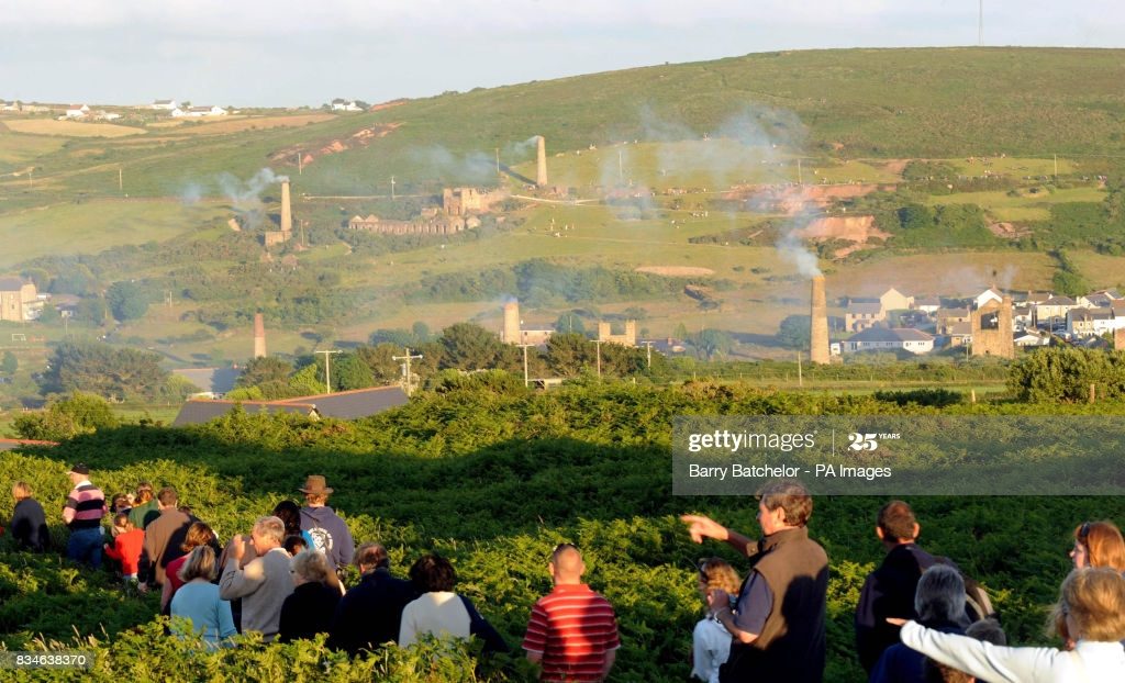 View of smoke rising from chimneys as seen from Carn Brae near Redruth in Cornwall. (Photo by Barry Batchelor - PA Images/PA Images via Getty Images)